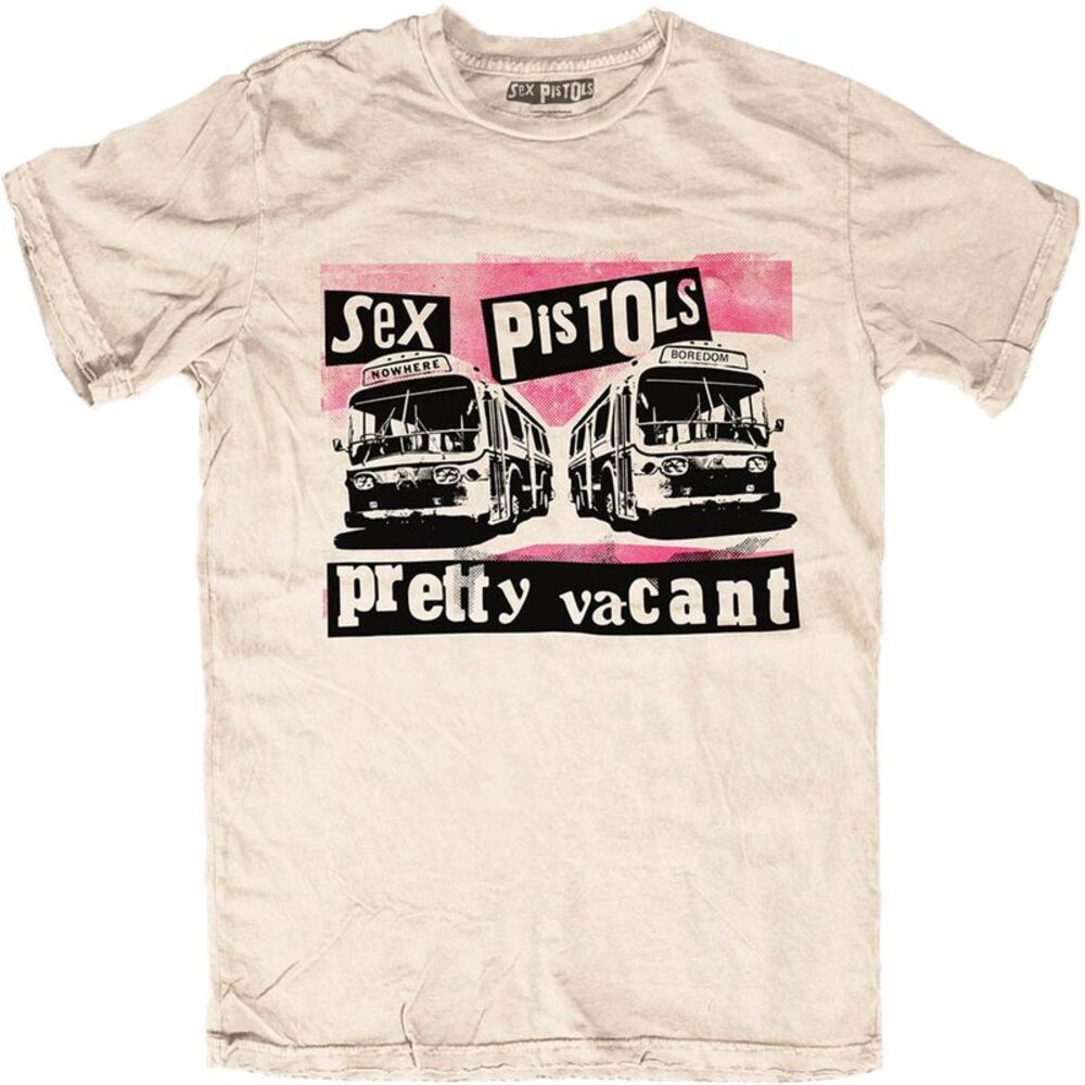 Sex Pistols Unisex Adult Pretty Vacant T-Shirt / Sand